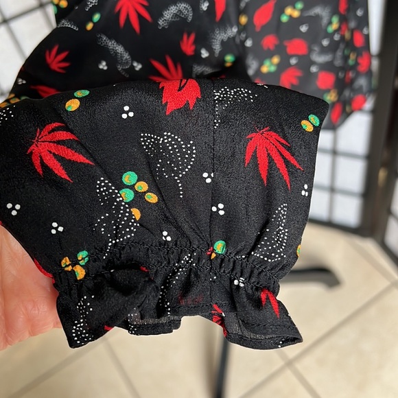 EUC Zadig & Voltaire Tender Print Long Sleeve Silk Blouse Size XS - Picture 12 of 14